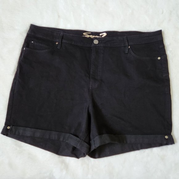 Seven7 Booty Shaper Short sz 24W Black shorts - Picture 2 of 14